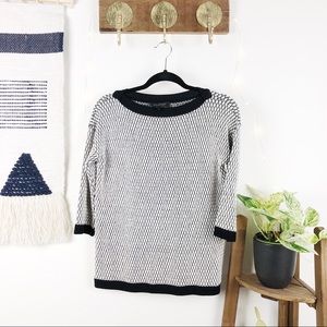 ST.JOHN • Black & White Sweater